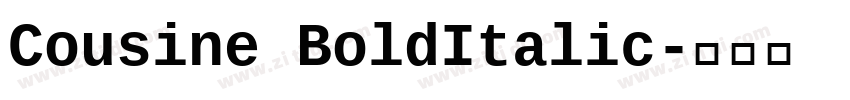 Cousine BoldItalic字体转换